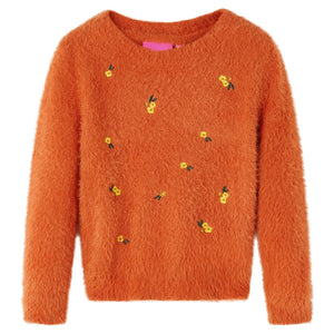 Children's Knitted Jumper Dark Orange 140