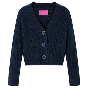 Children's Cardigan Navy Blue 140