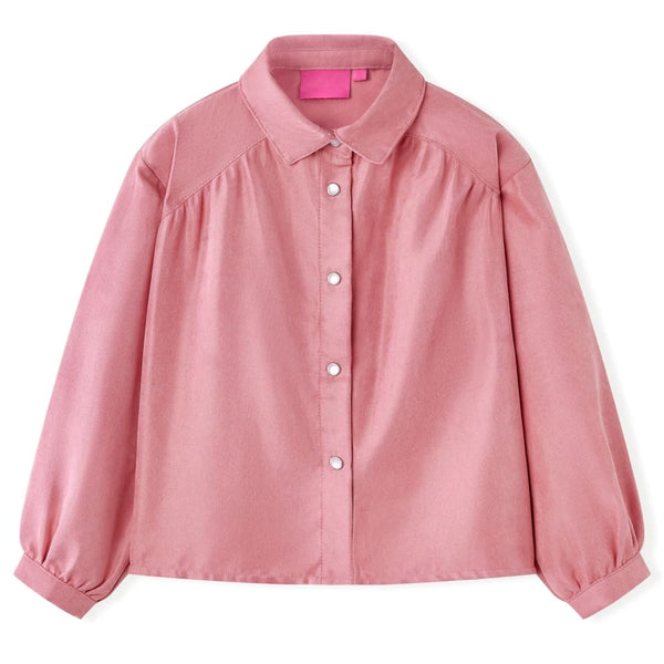 Girls' Blouse with Lantern Sleeves Old Pink 104