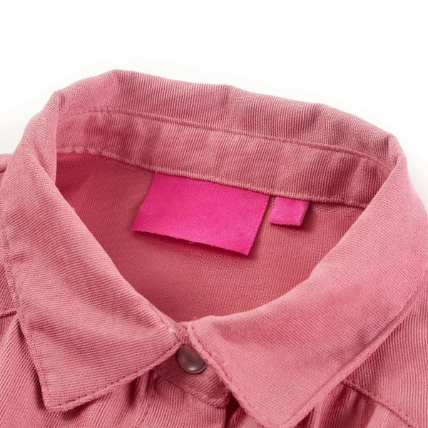 Children's Blouse with Puff Sleeves Old Pink 140