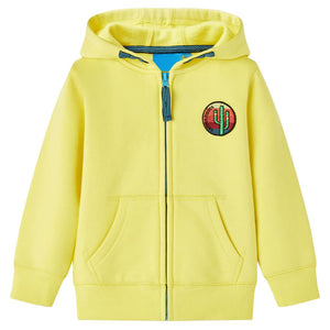 Children's Hooded Zipper Sweatshirt Light Yellow 116