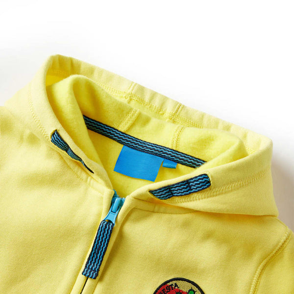 Children's Hooded Zipper Sweatshirt Light Yellow 116