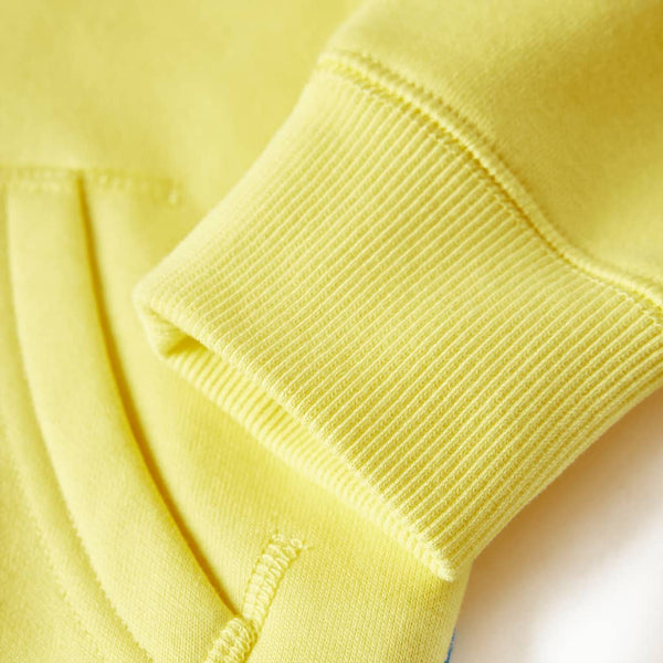 Kids' Zipper Hoodie Light Yellow 128