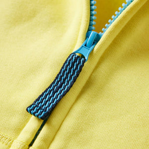 Kids' Zippered Hoodie Light Yellow 140