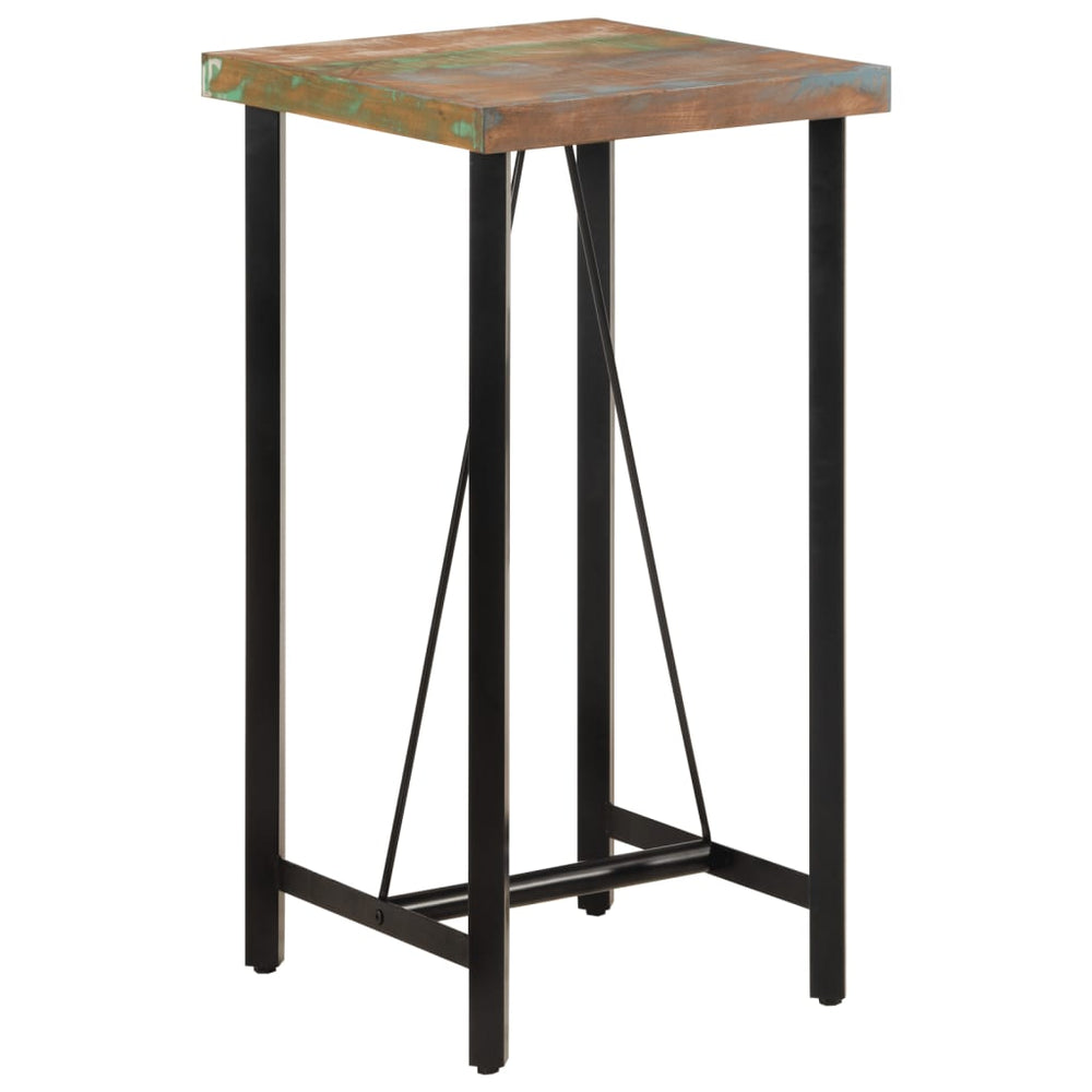 Altholz Bartisch mit Eisengestell