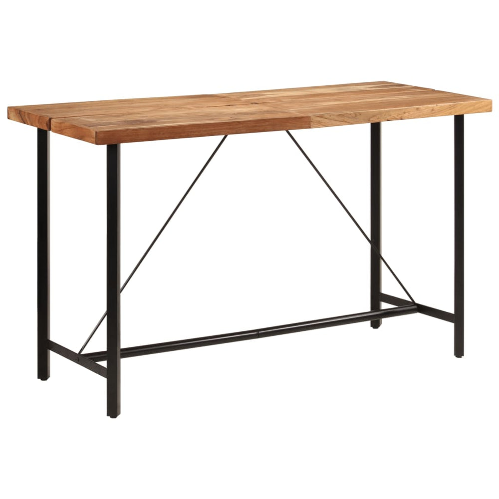Akazie Bartisch 180 cm mit Eisengestell