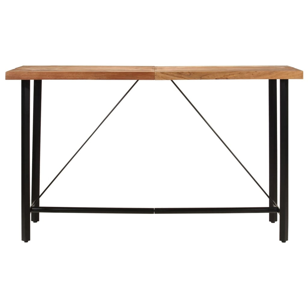 Akazie Bartisch 180 cm mit Eisengestell