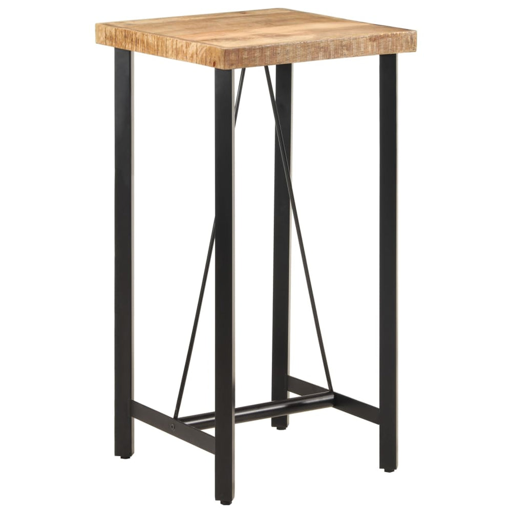 Bartisch Mango Massivholz & Eisen 55x55 cm