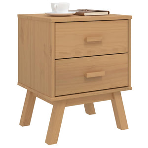 vidaXL Bedside Cabinet OLDEN Brown Solid Pine Wood