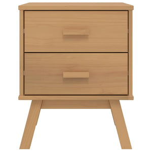 vidaXL Bedside Cabinet OLDEN Brown Solid Pine Wood