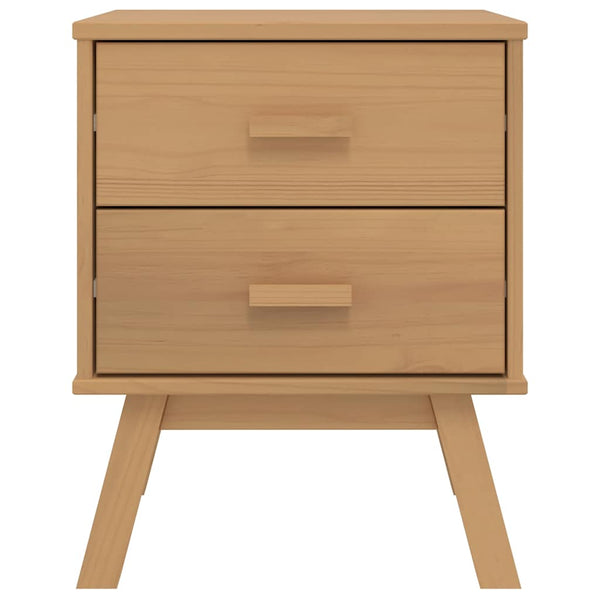 vidaXL Bedside Cabinet OLDEN Brown Solid Pine Wood