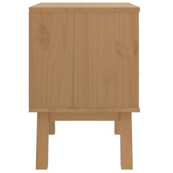 vidaXL Bedside Cabinet OLDEN Brown Solid Pine Wood