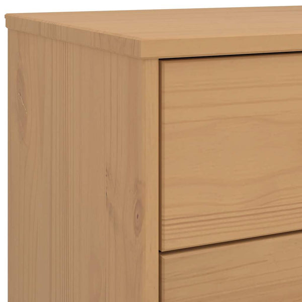 vidaXL Bedside Cabinet OLDEN Brown Solid Pine Wood