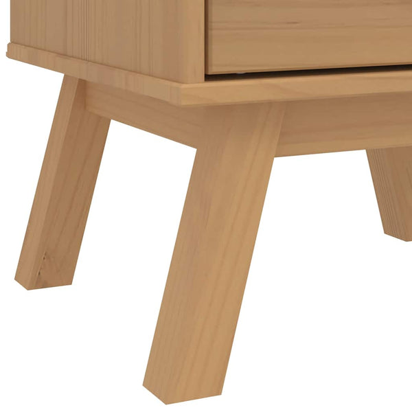 vidaXL Bedside Cabinet OLDEN Brown Solid Pine Wood