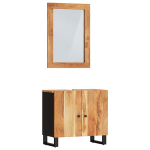 vidaXL 2-Piece Bathroom Furniture Set Solid Acacia Wood