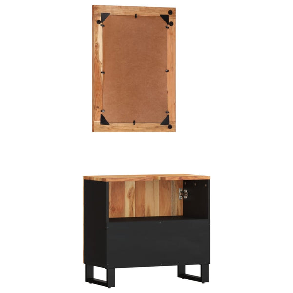 vidaXL 2-Piece Bathroom Furniture Set Solid Acacia Wood
