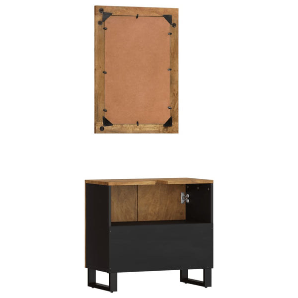vidaXL 2-Piece Bathroom Furniture Set Solid Mango Wood