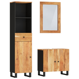 vidaXL 3-Piece Bathroom Furniture Set Solid Acacia Wood