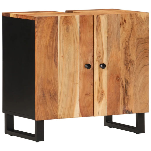 vidaXL 4-Piece Solid Acacia Wood Bathroom Furniture Set