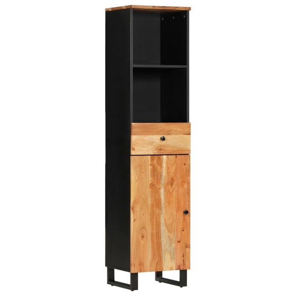 vidaXL 4-Piece Solid Acacia Wood Bathroom Furniture Set