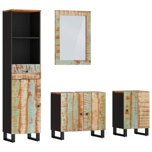 vidaXL 4-Piece Bathroom Furniture Set Solid Reclaimed Wood