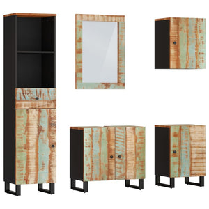 vidaXL 5-Piece Bathroom Furniture Set Solid Reclaimed Wood