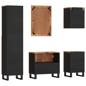 vidaXL 5-Piece Bathroom Furniture Set Solid Reclaimed Wood