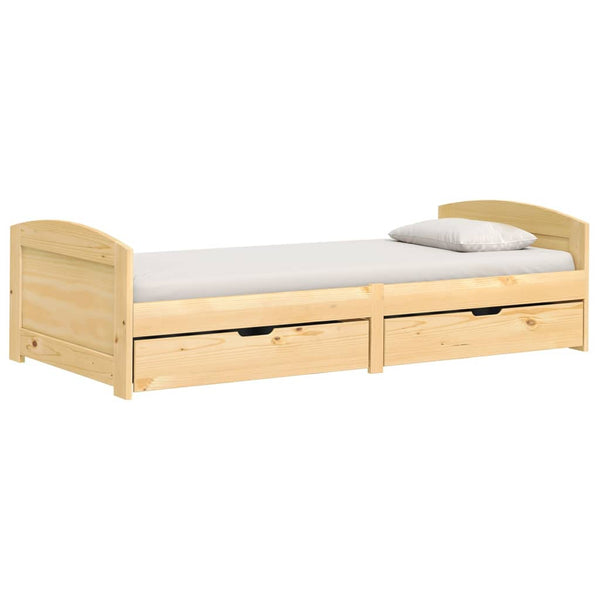 vidaXL Day Bed with 2 Drawers IRUN 90x200 cm Solid Pine Wood