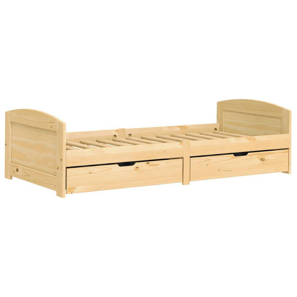 vidaXL Day Bed with 2 Drawers IRUN 90x200 cm Solid Pine Wood