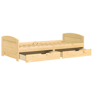 vidaXL Day Bed with 2 Drawers IRUN 90x200 cm Solid Pine Wood