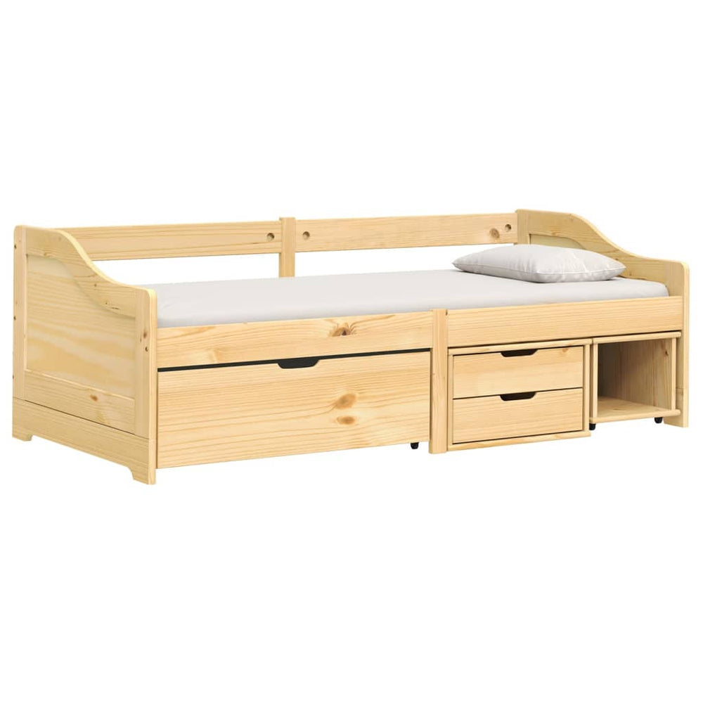 vidaXL Daybed with 3 Drawers IRUN 90x200 cm Solid Pine Wood