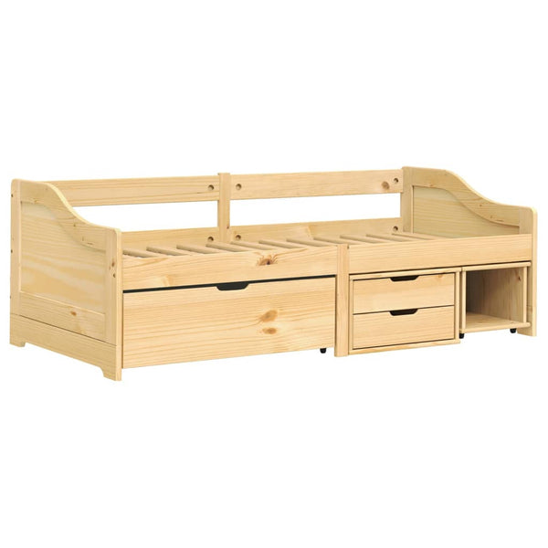 vidaXL Daybed with 3 Drawers IRUN 90x200 cm Solid Pine Wood
