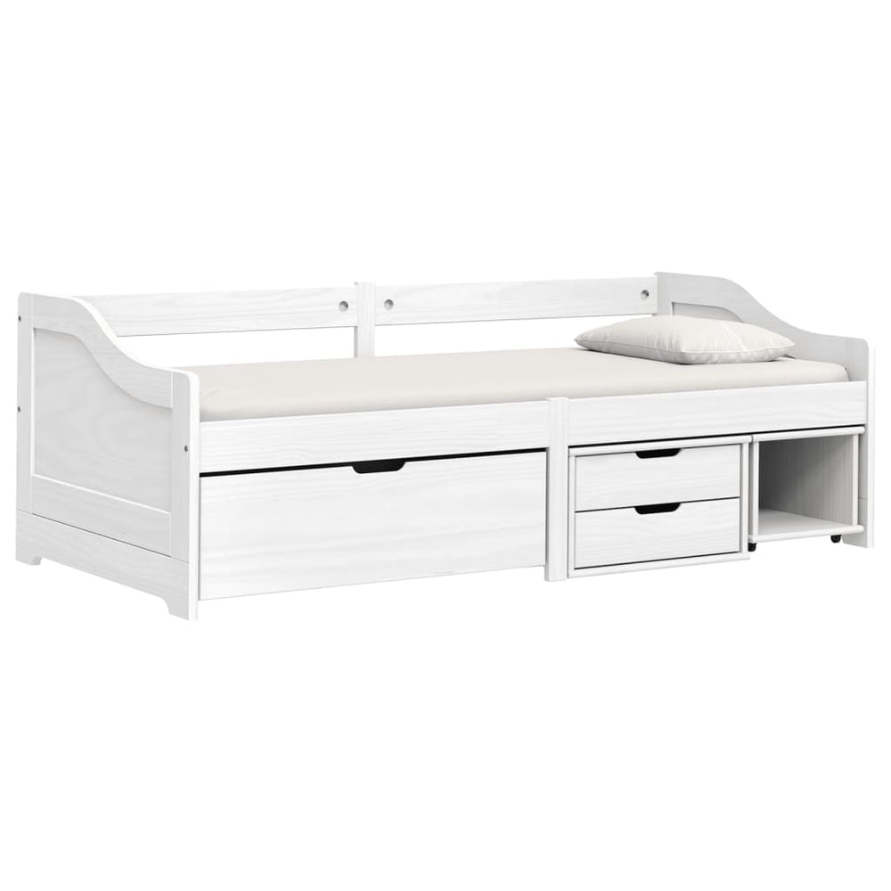 vidaXL Day Bed with 3 Drawers IRUN White 90x200cm Solid Pine Wood