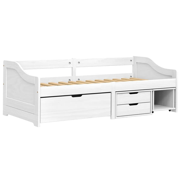 vidaXL Day Bed with 3 Drawers IRUN White 90x200cm Solid Pine Wood