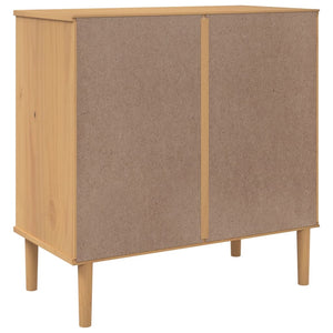 vidaXL Sideboard SENJA Rattan-Look Brown 80x40x80 cm Solid Pine