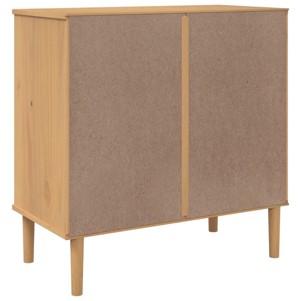 vidaXL Sideboard SENJA Rattan-Look Brown 80x40x80 cm Solid Pine