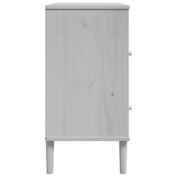 vidaXL Sideboard SENJA Rattan-Look White 80x40x80 cm Pinewood