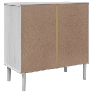 vidaXL Sideboard SENJA Rattan-Look White 80x40x80 cm Pinewood