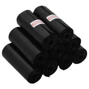 vidaXL Dog Waste Bags 750 pcs Black 30x20 cm PE