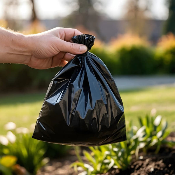 vidaXL Dog Waste Bags 750 pcs Black 30x20 cm PE
