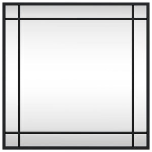 vidaXL Wall Mirror Black 50x50 cm Square Iron