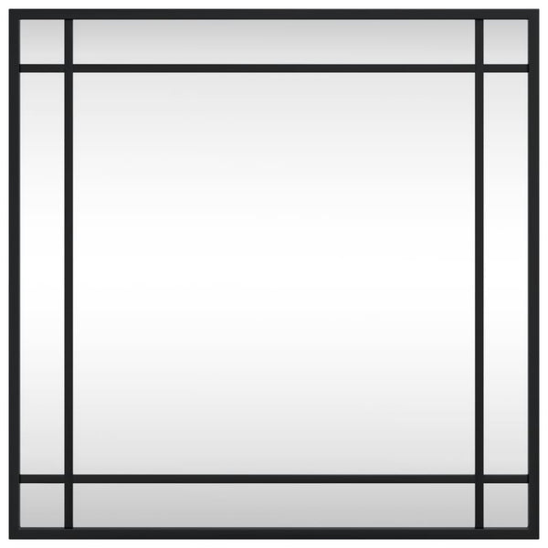 vidaXL Wall Mirror Black 50x50 cm Square Iron