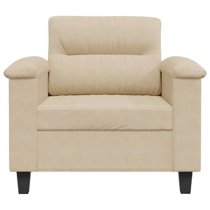 vidaXL Armchair Cream 60 cm Microfiber Fabric