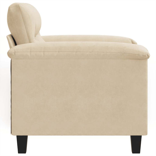 vidaXL Armchair Cream 60 cm Microfiber Fabric