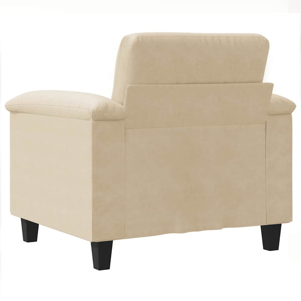 vidaXL Armchair Cream 60 cm Microfiber Fabric