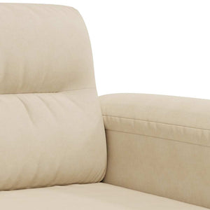 vidaXL Armchair Cream 60 cm Microfiber Fabric