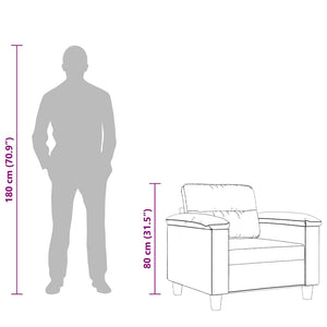vidaXL Armchair Cream 60 cm Microfiber Fabric