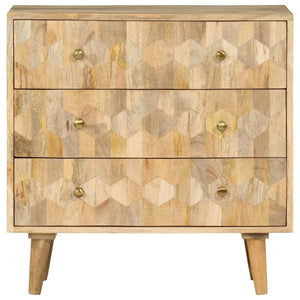 vidaXL Drawer Cabinet 70x35x70 cm Solid Mango Wood