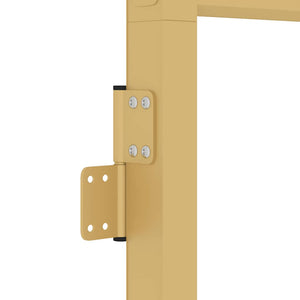 vidaXL Slim Interior Door Golden 76x201.5 cm Tempered Glass and Aluminum