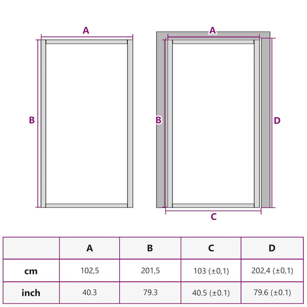 vidaXL Interior Door Slim Golden 102.5x201.5 cm Tempered Glass and Aluminum